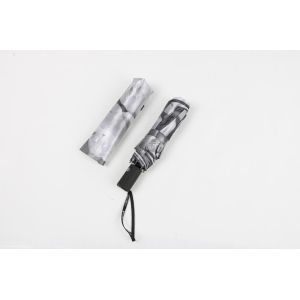 21 Inch Purple Auto Open Close Umbrella With Flower Design And Black Rubber