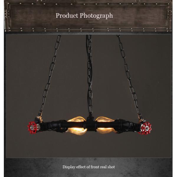 Retro American Iron Dining Room Chandelier Restaurant Bar Kitchen Light Ring Loft Pendant Light(WH-VP-229)