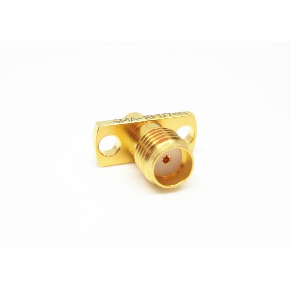 Buy 2 Holes Flange Mount Straight 50Ohm SMA Female Connector at wholesale prices