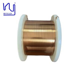 UEWH Solderable 0.50mmx2.40mm Enameled Flat Copper Wire For Motor