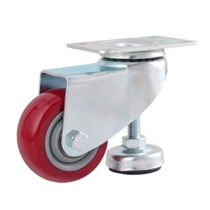 Zinc Plated 2inch 3inch Polyurethane Wheel Caster with Cups Mechanical