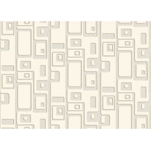 Removable Non-woven Vintage Style Living Room Wallpaper With Geometric Pattern