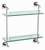 52002 double glass shelf bathroom accessory sanitary ware brass chrome luxury cheap bathroom living room hotel
