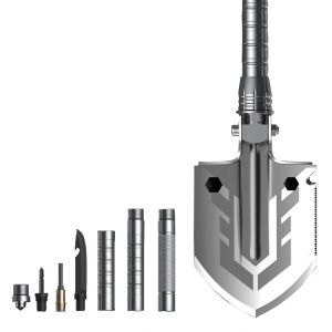 Manganese Steel Multifunctional Outdoor Shovel Square Lightweight Foldable