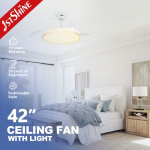 Invisible Led Ceiling Fan With 6 Speed Control Ceiling Fan Light For Bedroom