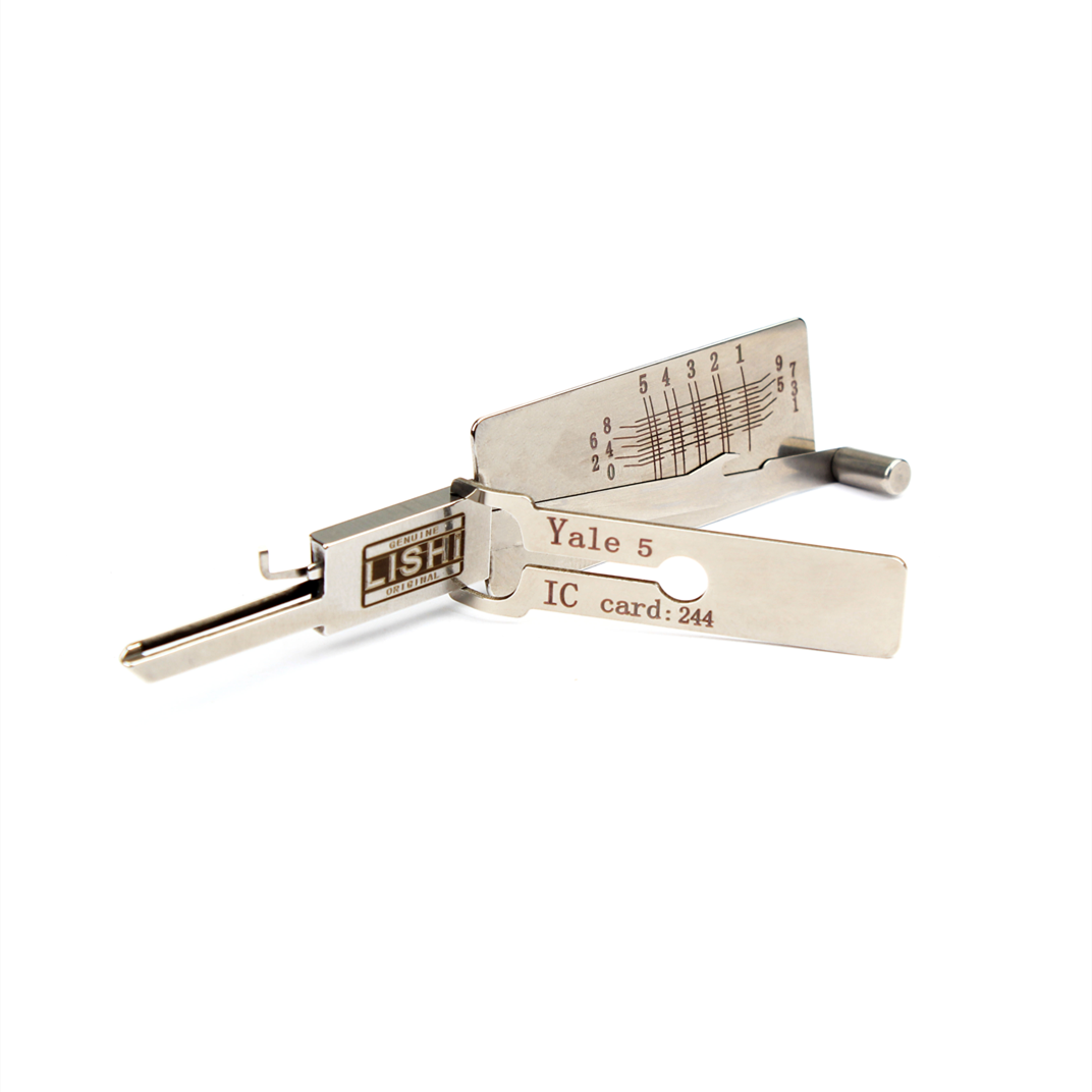 New 2-in-1 LISHI Stainless Steel Silver Decoder Lock Picks Locksmith Tools Including Y1 Y5 Y5B Y6 Y6B Blank Keys