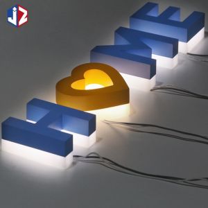 Luminous LED Channel Letter Signs Front Stainless Steel Back Acrylic