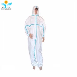 Quality OEM Approval CE Disposable Protective Coverall Elastic Cuff With Microporous Fabric for sale