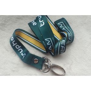 Soft Ribbon Material Promotional Printing Satin Lanyard With Custom Logo