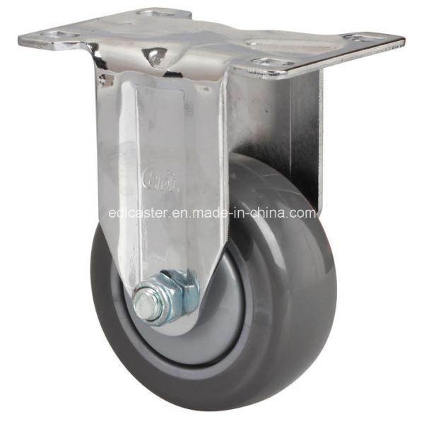 Buy 3" Edl Chrome 5703-77 Rigid PU Caster with High Load Capacity and Durable PU Wheel at wholesale prices