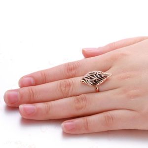 18K Rose Gold Black Onyx Diamonds Ring Pendant Earrings Jewelry Set (GDSET002)