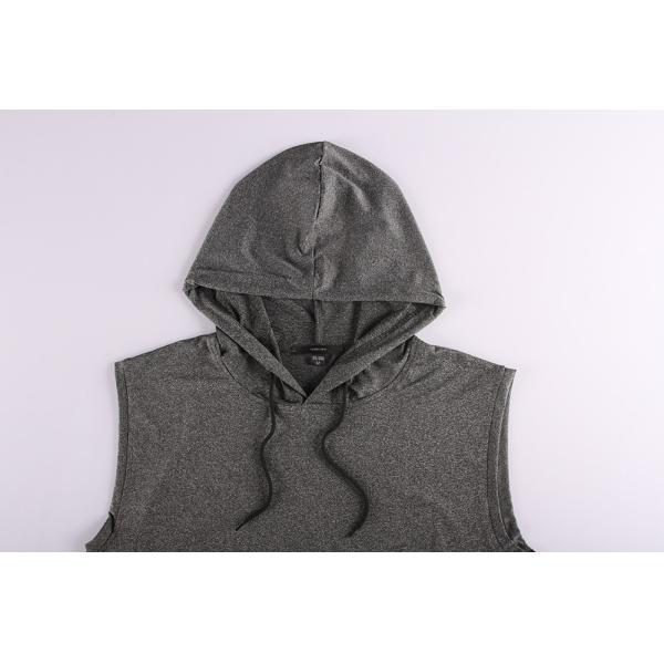 Men'S Casual Sleeveless 4 Way Spandex Hoody Vest