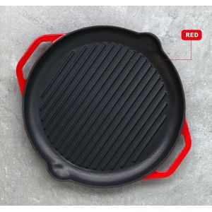 Quality Enamel Round Cast Iron Grill Pan for sale