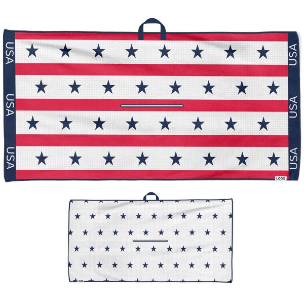Buy Screen Printing Logo Microfiber Golf Towel Bulk Custom at wholesale prices