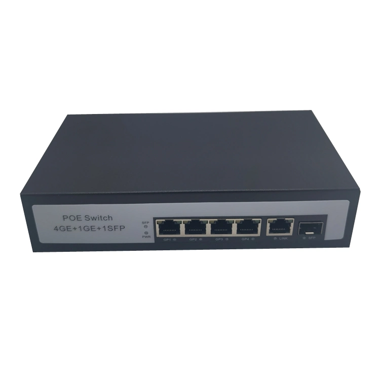 Poe Full Gigabit Optical Fiber Switch 1 - Optical 5 - Electric