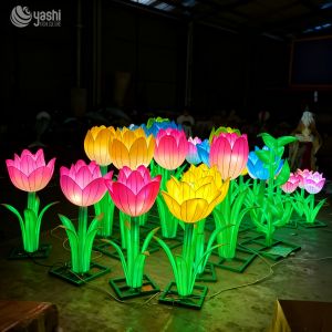 Quality Handcrafted Tulip LED Lantern - Ideal for Outdoor and Festive Decorations for sale