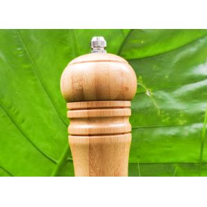 Rubber Wood And Ceramic Grinder With Condiment Best Salt Pepper Mill