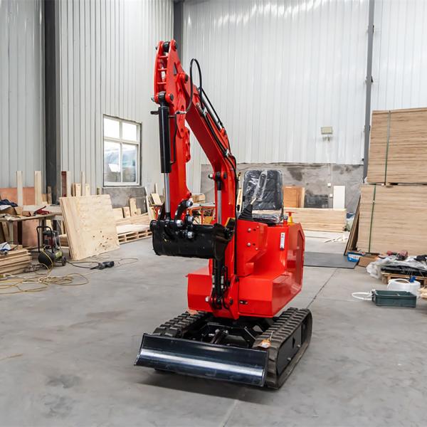 Buy Hydraulic Transmission Red Micro 1 Ton Mini Excavator For Farm at wholesale prices