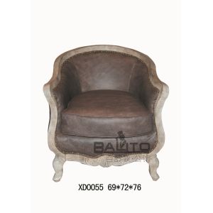 antique style leather living room chair furniture,#XD0055