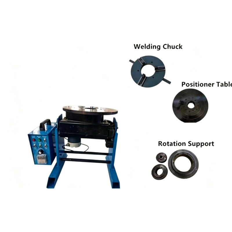 200kg Hydraulic Welding Positioner Automatic Rotating Turning Table for Pipe Cylinder Circumferential Welding