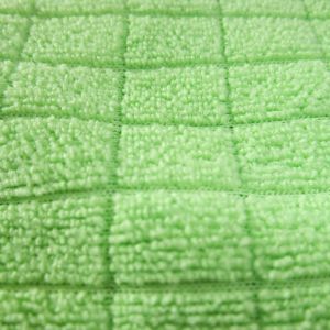 White 100% polyester tea towel weft grid towel