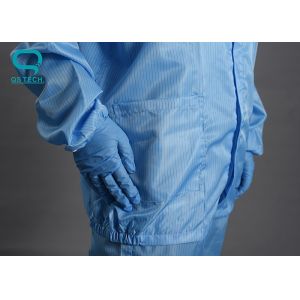 Good Durability 5mm Stripe Safety ESD Anti Static Gown For Factory