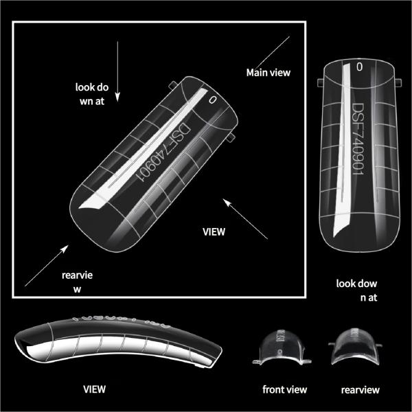 27 Styles Clear Dual Forms Stiletto Straight Square Nail Tips Finger UV Gel Nail Extension Mold Quick Building Gel Nail Form