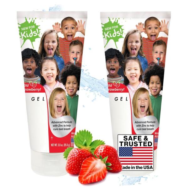 Buy Strawberry Flavor Kids Tongue Cleaner Paste Gel Enriched With Zinc 2 Set at wholesale prices