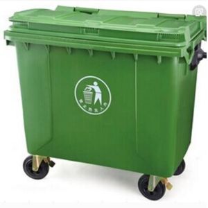 1100L big street standing outdoor wheeled plastic trash can