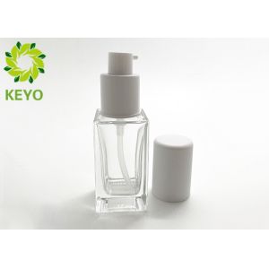 Empty 30ml Square Glass Foundation Bootle For Cosmetic Packaging