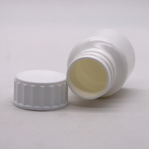 Customized Logo 30ml PE White Pill Medicine Bottle with Screw Cap High Durability