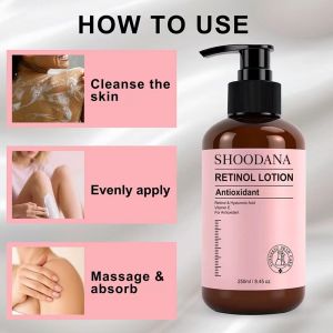 Vegan Herbal Body Lotion with Vitamin C Collagen Retinol Moisturizing Cream for