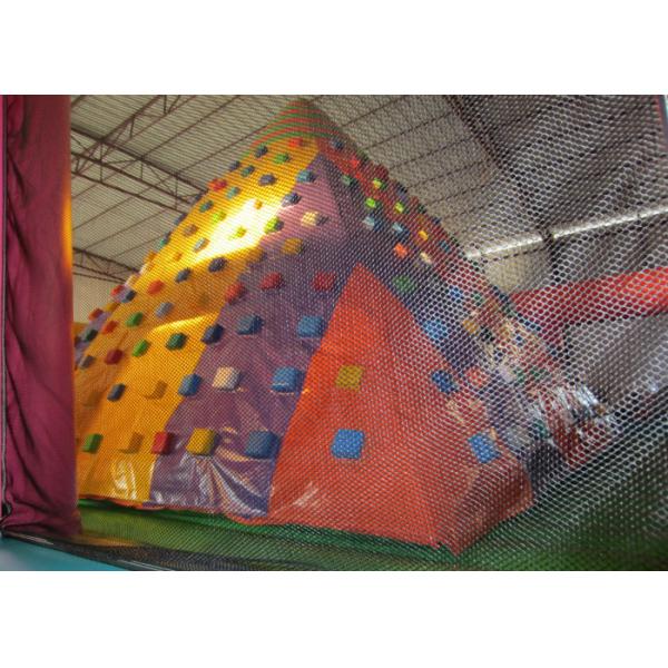 Colourful Iceberg Floating Climbing Wall , Commercial Inflatable Rock Climbing Wall PVC inflatable climbing wall games