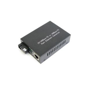 1550nm 10 / 100M Single Mode Optical Fiber Media Converter 20km