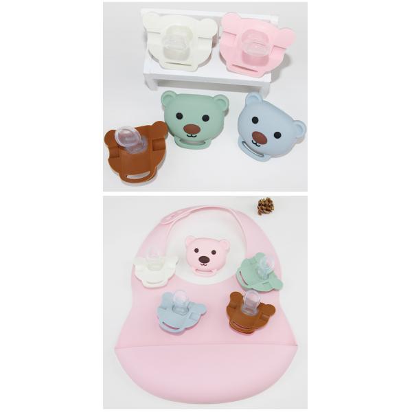 Food Grade Silicone Baby Pacifier Chain With Cute Animal panda Shape