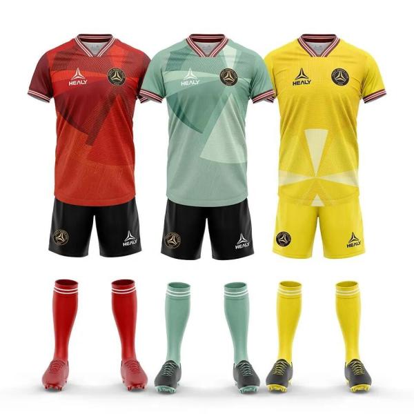 Healy Sportswear Men Soccer Wear Customized Youth Soccer Jersey with Logo and Numbers Sublimated Soccer Uniforms