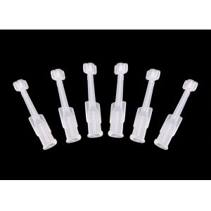 Plastic PP Dental Whitening Syringe Cap Clear White