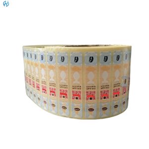 Paper Adhesive Customized Tax Stamp Anti Counterfeit Holographic Security Design