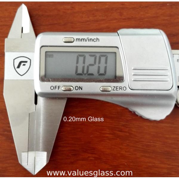 Buy Clear Thin Glass Sheets , 0.2mm Micro Cover Glass Float Glass Raw Material at wholesale prices