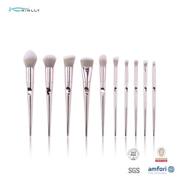 Buy Recyclable Synthetic Plastic Makeup Brushes Eco Friendly 10 Pieces BSCI at wholesale prices