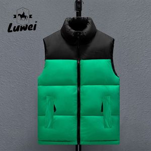 Winter Clothing Thick Gilets Quilted Warm Utility Contrasting Colors Sleeveless