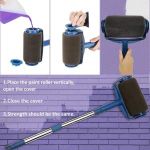 8 Pcs Multifunction Paint Roller Set With Telescopic Pole