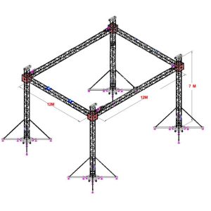 Strong And Versatile Stage Roof Truss System For Lighting Audio Equipment And