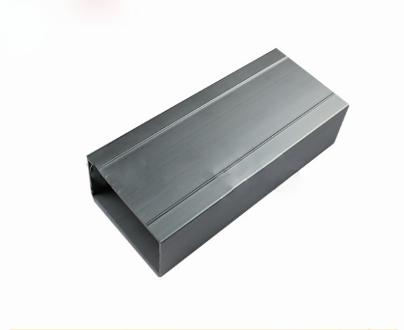 Frosted Fabric Aluminum Profiles / Aluminum Sliding Door Profile Wood Finished