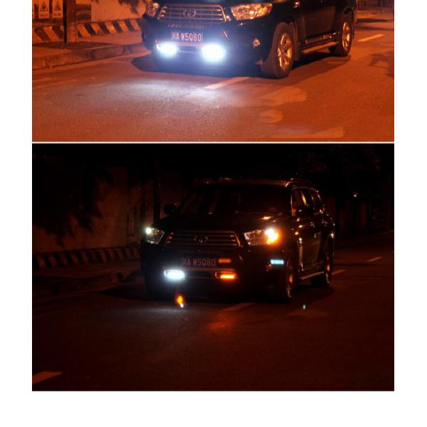 Aluminium Automobile Drl Car Headlight Led Tube Strip Two Color With ABS Lens