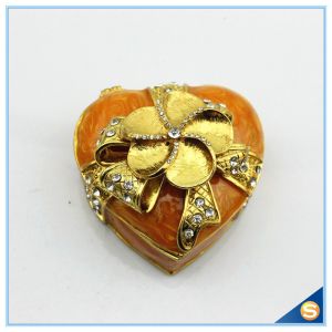 Shinny Gifts Enamel Heart Shaped Metal Trinket Box For Wedding Gifts SCJ388-2