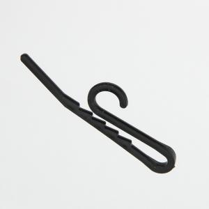Quality Sticker Logo Simple Small Black Plastic Sock Hangers For Display for sale