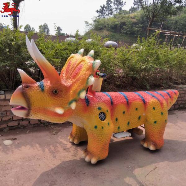 220V Animatronic Dinosaur Ride Children Age Speed Adjustable