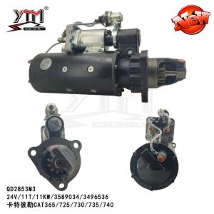 Quality QD2853M3 Starter Motor For Caterpillar CAT365/725/730/735/740 3589034 3496536 for sale