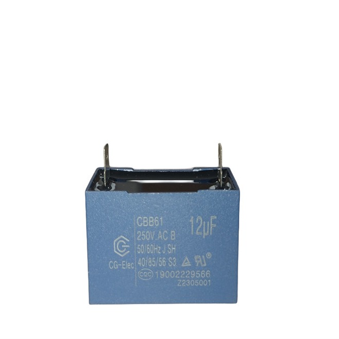 CBB61 250V 12mfd S3 Air Conditioner Fan Capacitor With Plastic Triangle With